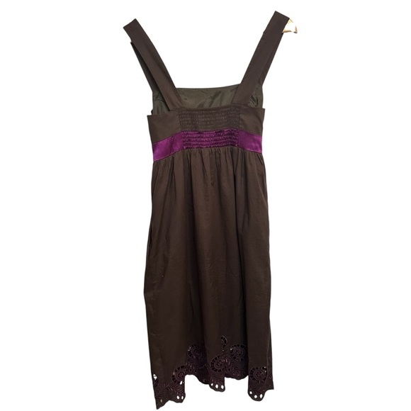 Donna Morgan Women's Dress Size 10 Brown Purple Sash Cocktail Party - Picture 2 of 10